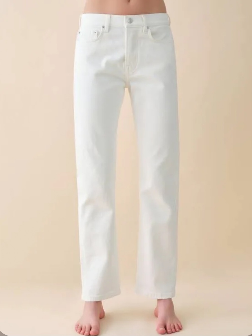 Jeanerica Jeans&C Women's Straight-Leg Classic 5 pocket Jeans White Sz 30/32